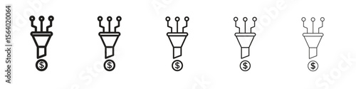 Sales funnel icon. modern outline style vector icons series