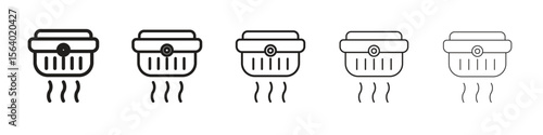 Smoke detector icon. modern outline style vector icons series
