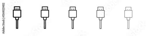 USB type c icon. modern outline style vector icons series
