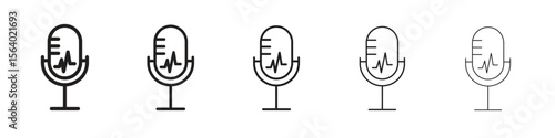 Voice recognition icon. modern outline style vector icons series