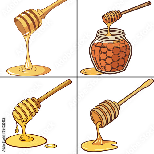honey dipper and honey