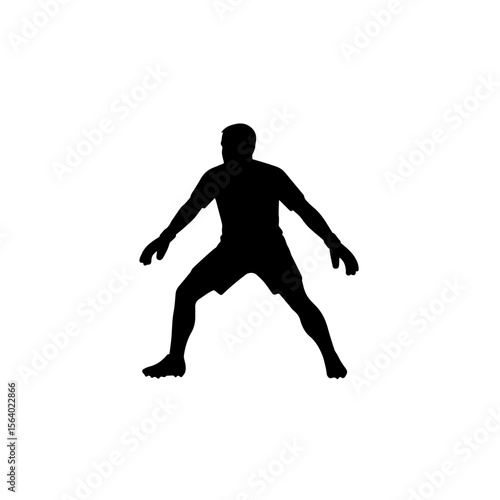 silhouette of a football goalkeeper