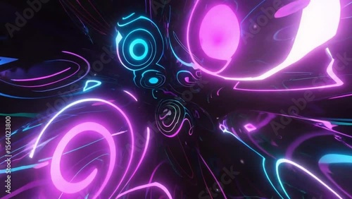 abstract background with glowing light circles 