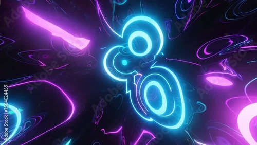 abstract background with glowing light circles 