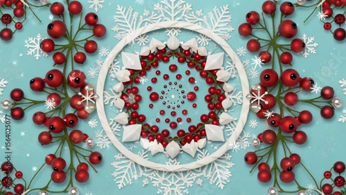 christmas ornament with snowflakes