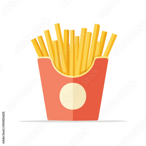 French Fries Food Icon Isolated on a Transparent Background 