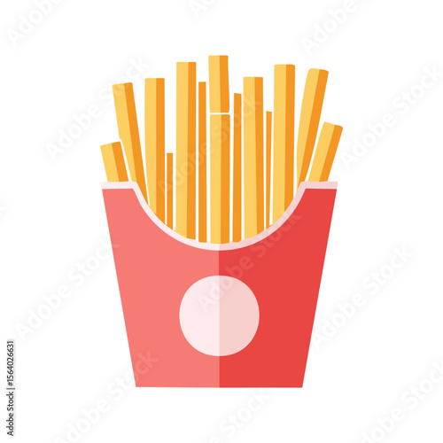 French Fries Food Icon Isol...