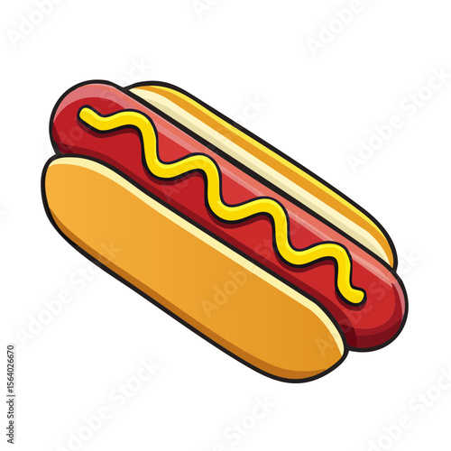 Hot Dog Food Icon Isolated ...