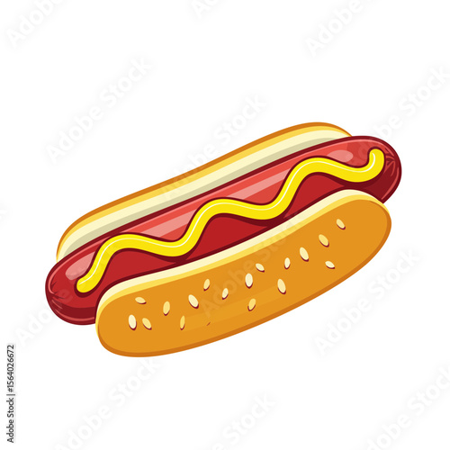 Hot Dog Food Icon Isolated ...