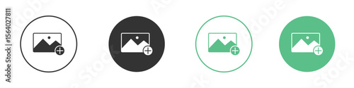 Add photos icon vector pictogram for ui ux interface elements