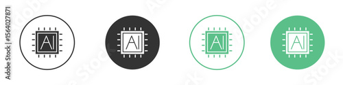 AI icon vector pictogram for ui ux interface elements