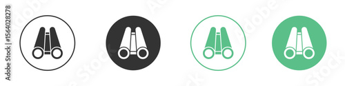 Binoculars icon vector pictogram for ui ux interface elements