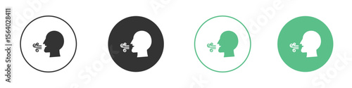 Breath icon vector pictogram for ui ux interface elements