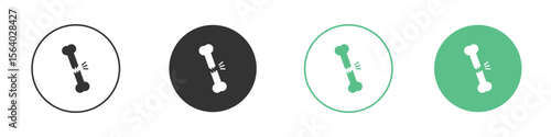 Broken bone icon vector pictogram for ui ux interface elements