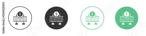 Bridging loan icon vector pictogram for ui ux interface elements