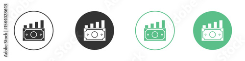 capital gain icon vector pictogram for ui ux interface elements
