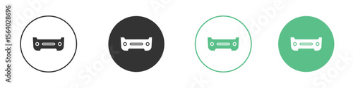 Car bumper icon vector pictogram for ui ux interface elements