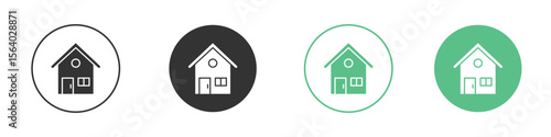 Chalet icon vector pictogram for ui ux interface elements