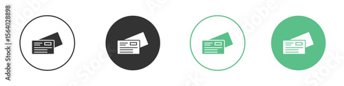 Cheque icon vector pictogram for ui ux interface elements
