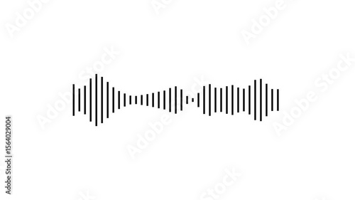 Sound wave animation isolated on background. Audio spectrum waveform animation on background.	