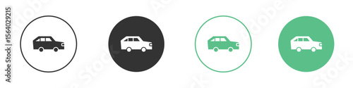 Compact car icon vector pictogram for ui ux interface elements