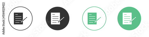 Contract icon vector pictogram for ui ux interface elements