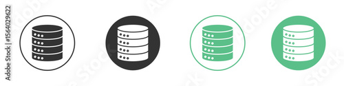 Cylinder database icon vector pictogram for ui ux interface elements