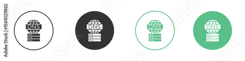 DNS icon vector pictogram for ui ux interface elements