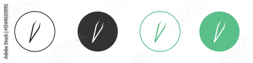 Eyebrow tweezers icon vector pictogram for ui ux interface elements