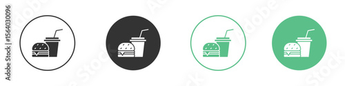 Fast food icon vector pictogram for ui ux interface elements