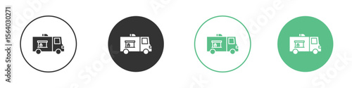 Food truck icon vector pictogram for ui ux interface elements