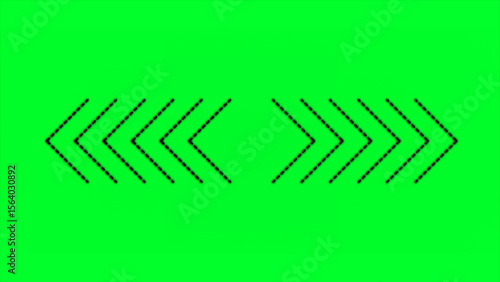 Schilderij op canvas Neon glowing left & right arrow illustration on a dark background