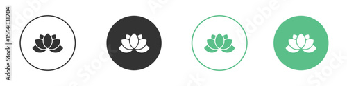 Lotus flower icon vector pictogram for ui ux interface elements