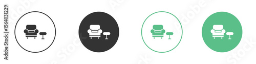 Lounge icon vector pictogram for ui ux interface elements