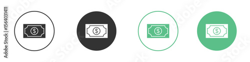 Money icon vector pictogram for ui ux interface elements