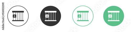 Prison icon vector pictogram for ui ux interface elements