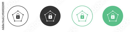 Private network icon vector pictogram for ui ux interface elements