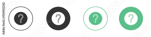 Question icon vector pictogram for ui ux interface elements