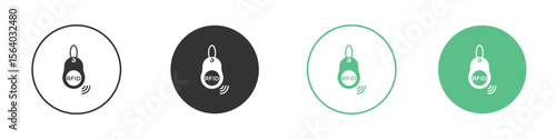 RFID key tag icon vector pictogram for ui ux interface elements