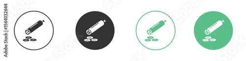 Salami icon vector pictogram for ui ux interface elements