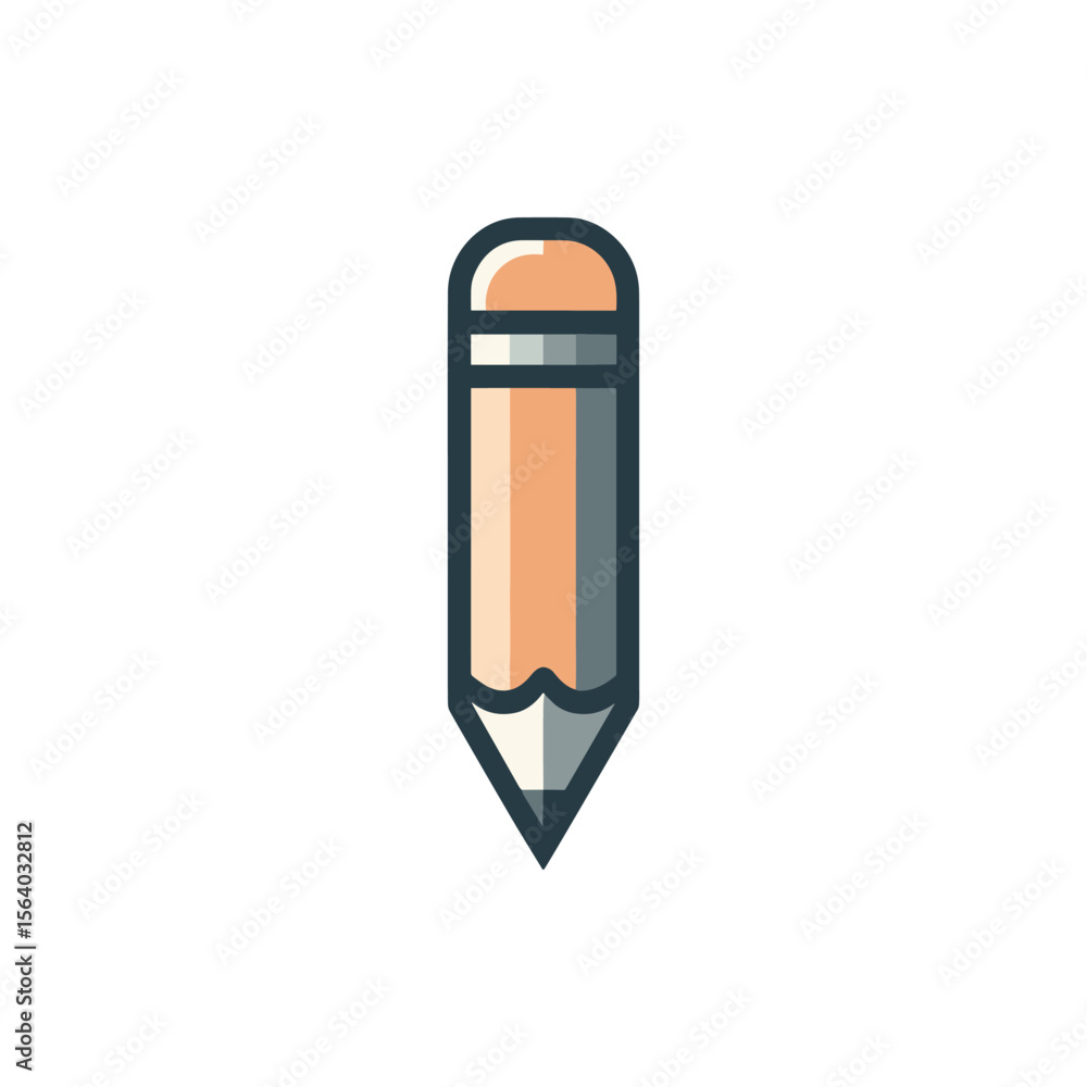 A close-up of a sharpened pencil resting on a clean white surface, ideal for educational use A close-up of a sharpened pencil resting on a clean white surface, ideal for educational use