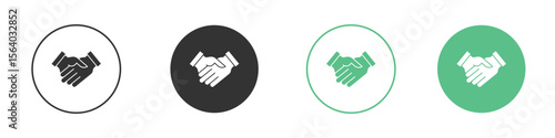 Shake hands icon vector pictogram for ui ux interface elements