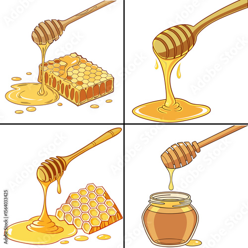 honey dripping from a spoon
