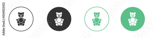 Teddy bear icon vector pictogram for ui ux interface elements