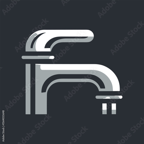 Sleek modern faucet design on a dark background, highlighting its elegant curves and functionality