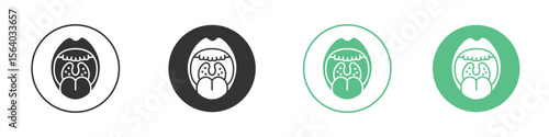 Tonsillitis icon vector pictogram for ui ux interface elements