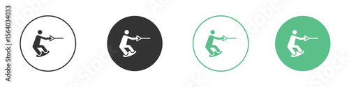 Wakeboarding icon vector pictogram for ui ux interface elements