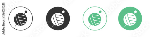 Wool ball icon vector pictogram for ui ux interface elements
