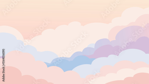 Pastel cloudscape background with soft colors suitable for digital design projects