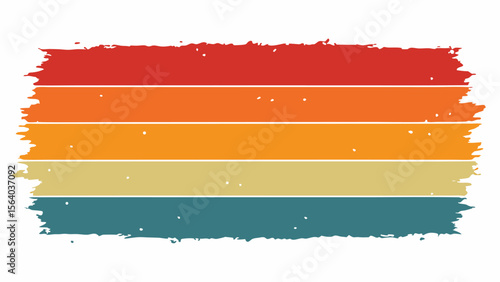 Retro sunset style background with textured brushstrokes and vibrant color palette